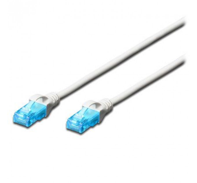 Патч-корд 2м, UTP, cat.5e, AWG 26/7, CU, PVC, white Digitus (DK-1511-020/WH)