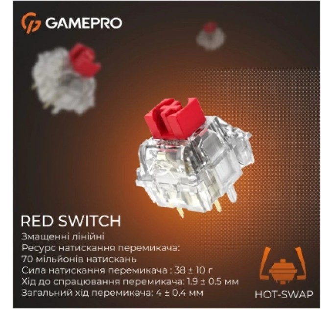 GamePro Клавіатура GamePro Genesis Silverlight MK126 USB UA Grey (MK126)