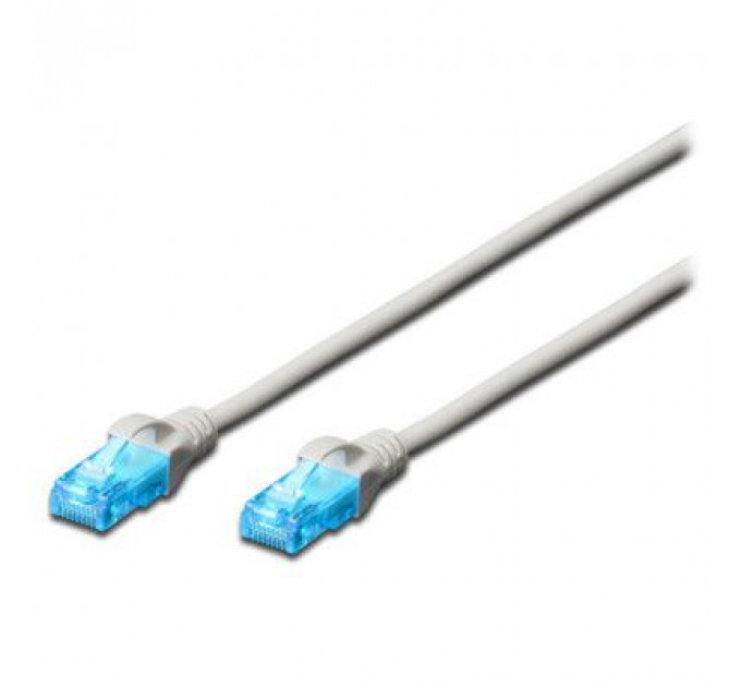 Патч-корд 3м, UTP, cat.5e, AWG 26/7, CCA, PVC, grey Digitus (DK-1512-030)