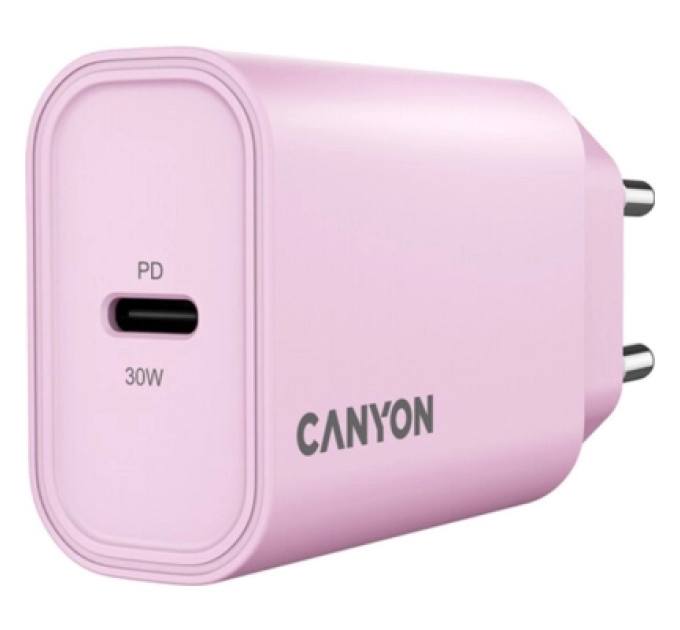 Canyon Зарядний пристрій Canyon 30CL OnCharge USB-C PD30W Pink (CNE-CHA30CLPK)