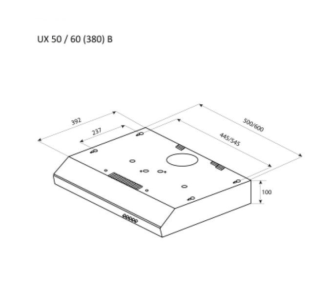 Pyramida Витяжка кухонна Pyramida UX 50 (380) B BR