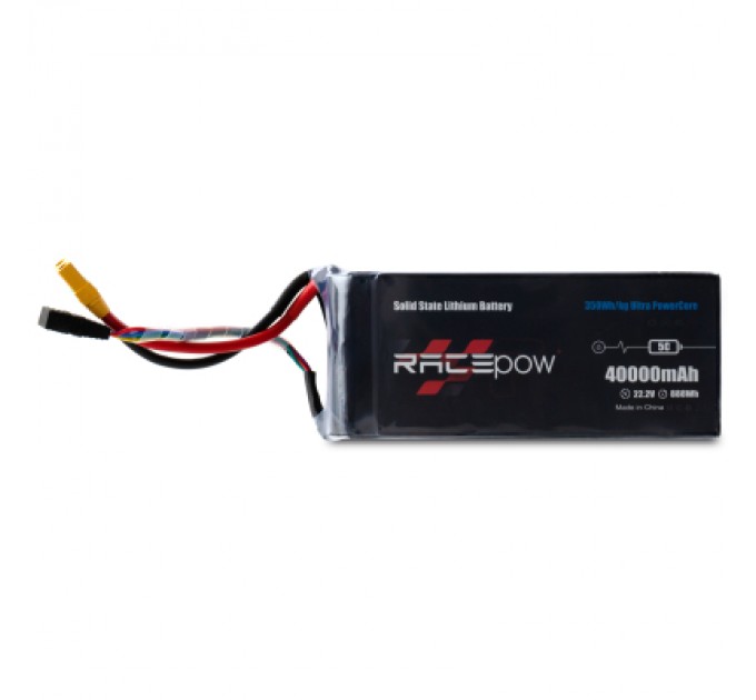 RacePow Акумулятор для дрона RacePow 350Wh/kg 40Ah 6S 22.2V 5C XT90S (350WHKG-40Ah-6S-5C)