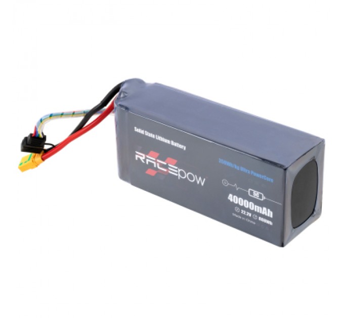 RacePow Акумулятор для дрона RacePow 350Wh/kg 40Ah 6S 22.2V 5C XT90S (350WHKG-40Ah-6S-5C)