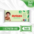 Huggies Дитячі вологі серветки Huggies Natural Care 56 х 3 шт (5029053550176)