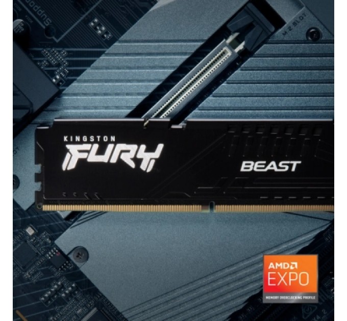 Kingston Fury (ex.HyperX) Модуль пам'яті для комп'ютера DDR5 128GB (2x64GB) 5600 MHz Beast Black Kingston Fury (ex.HyperX) (KF556C40BBK2-128)