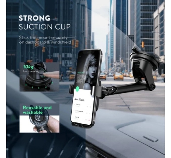 Ugreen Універсальний автотримач UGREEN LP200 Gravity Phone Holder with Suction Cup Black (60990B)