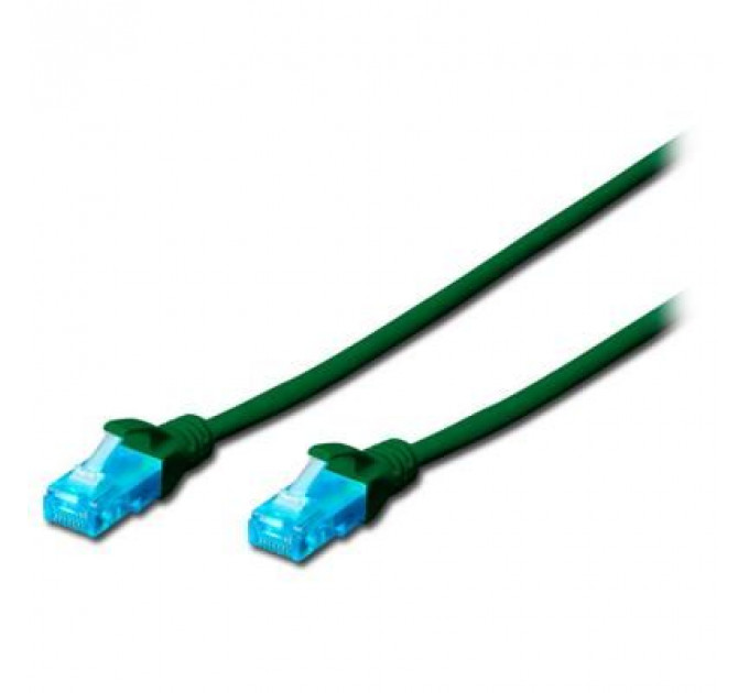 Патч-корд 3м, UTP, cat.5e, AWG 26/7, CU, PVC, green Digitus (DK-1511-030/G)