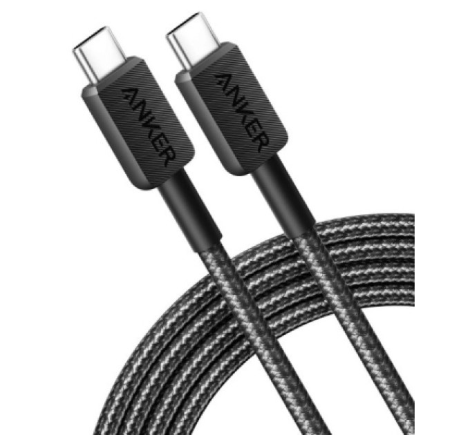 Anker Дата кабель USB-C to USB-C 1.8m nylon 322 black Anker (A81F6G11)