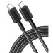 Anker Дата кабель USB-C to USB-C 1.8m nylon 322 black Anker (A81F6G11)