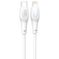 XO Дата кабель USB-C to Lightning 1.0m 27W High Elastic Zeus XO (NBQ239A_White)