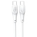 XO Дата кабель USB-C to USB-C 1.0m 60W High Elastic Zeus XO (NBQ239B_White)