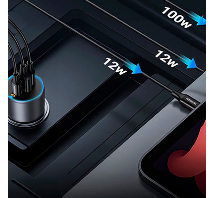 Ugreen Зарядний пристрій Ugreen 3xUSB 130W (2xUSB-C+USB-A) QC3.0 (EC705) (35025)