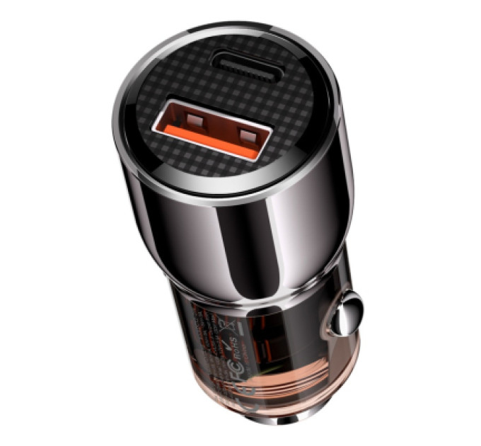 XO Зарядний пристрій XO CC58 USB-C PD65W + USB-A 30W Gray (CC58_Tarnish)