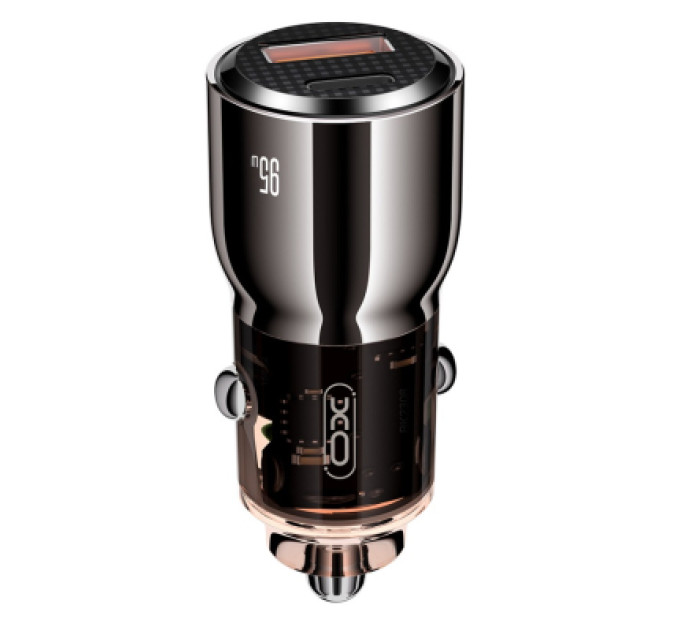 XO Зарядний пристрій XO CC58 USB-C PD65W + USB-A 30W Gray (CC58_Tarnish)