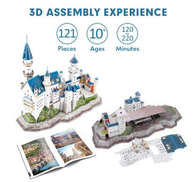 Cubic Fun Пазл Cubic Fun Тривимірна головоломка-конструктор National Geographic Замок Нойшванштайн (DS0990h)