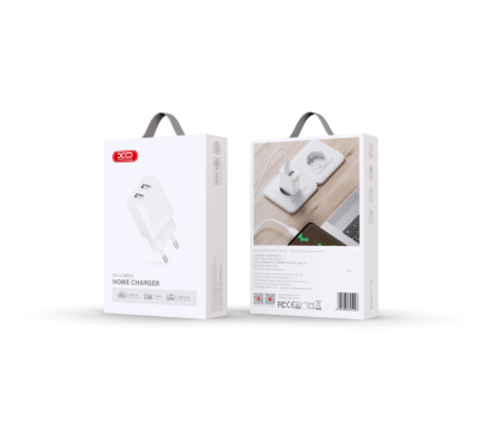 XO Зарядний пристрій XO L109 12W 2xUSB-A White (L109_White)