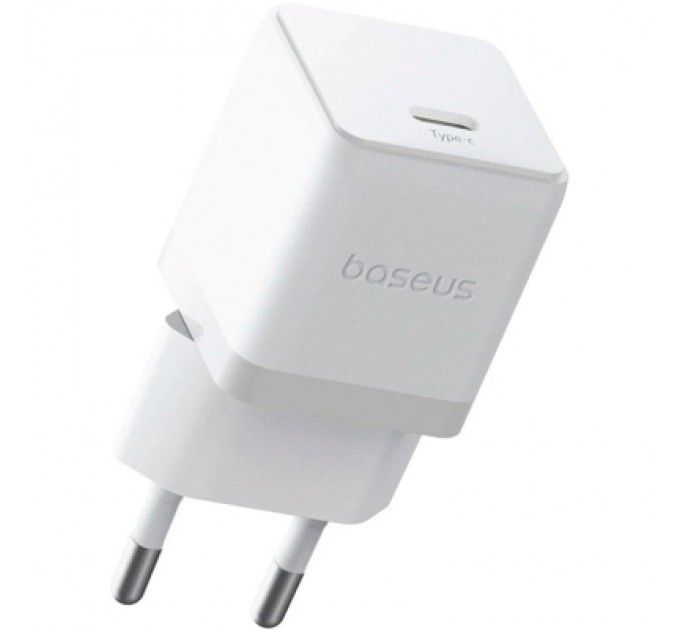 Baseus Зарядний пристрій Baseus Palm Fast Charger 1C 20W + Cable 1.0m Type-C 60W white (P10111602213-01)