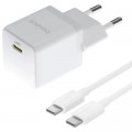 Baseus Зарядний пристрій Baseus Palm Fast Charger 1C 20W + Cable 1.0m Type-C 60W white (P10111602213-01)
