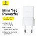 Baseus Зарядний пристрій Baseus Palm Fast Charger 1C 20W + Cable 1.0m Type-C 60W white (P10111602213-01)