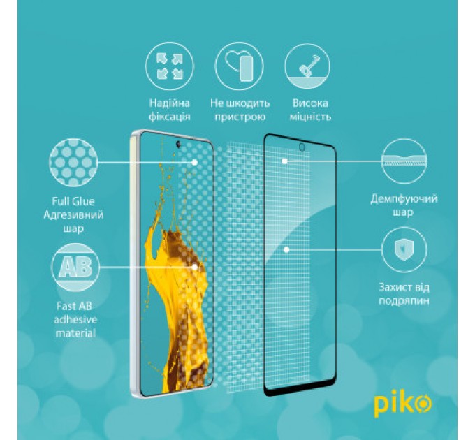 Piko Скло захисне Piko Full Glue Tecno Camon 19/19 Pro (1283126547287)