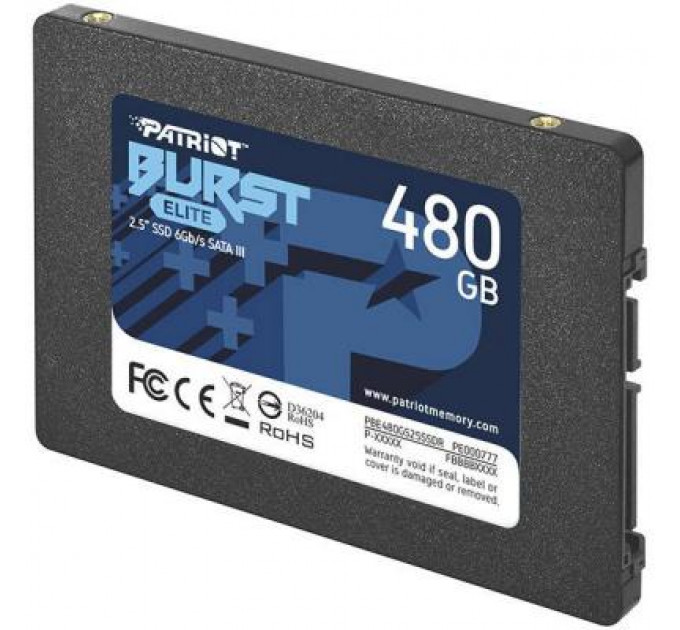 Накопичувач SSD 2.5" 480GB Burst Elite Patriot (PBE480GS25SSDR)