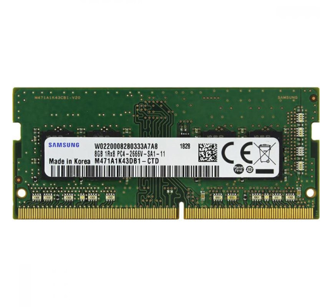 Samsung Модуль пам`ятi SO-DIMM 8GB/2666 DDR4 Samsung (M471A1K43CB1-CTD)