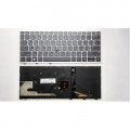 Клавіатура ноутбука HP EliteBook 830 G5 черная с серебр рамкой ТП и подсв (A46156)