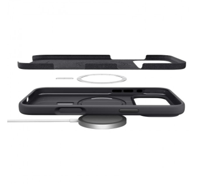 Spigen Чохол до мобільного телефона Spigen Silicone Fit MagFit iPhone 17 Pro Black (ACS10335)