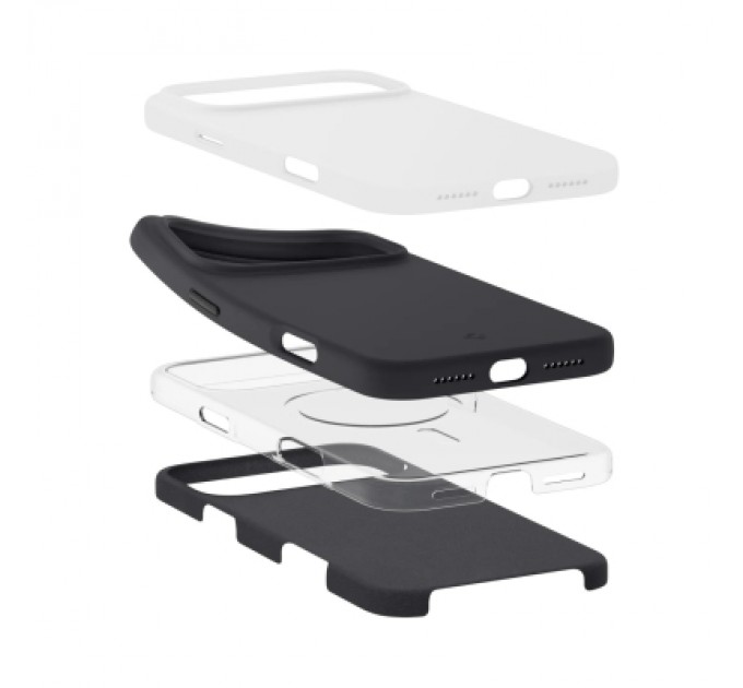 Spigen Чохол до мобільного телефона Spigen Silicone Fit MagFit iPhone 17 Pro Black (ACS10335)
