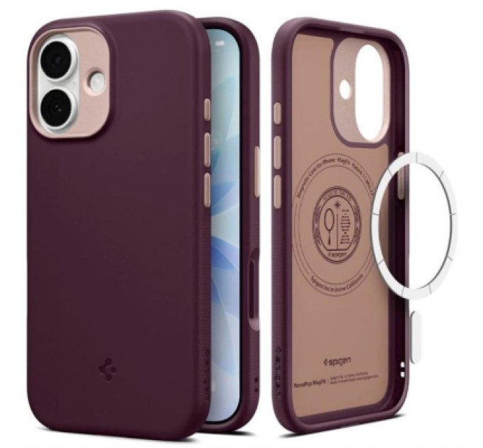 Spigen Чохол до мобільного телефона Spigen Nano Pop MagFit iPhone 17 Burgundy Bean (ACS10365)