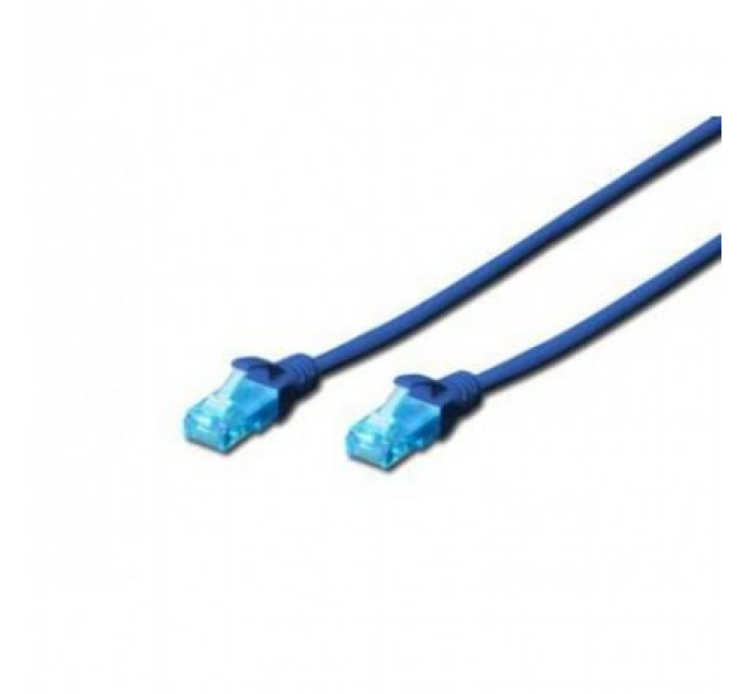Патч-корд 5м, UTP, cat.5e, AWG 26/7, CCA, PVC, blue Digitus (DK-1512-050/B)