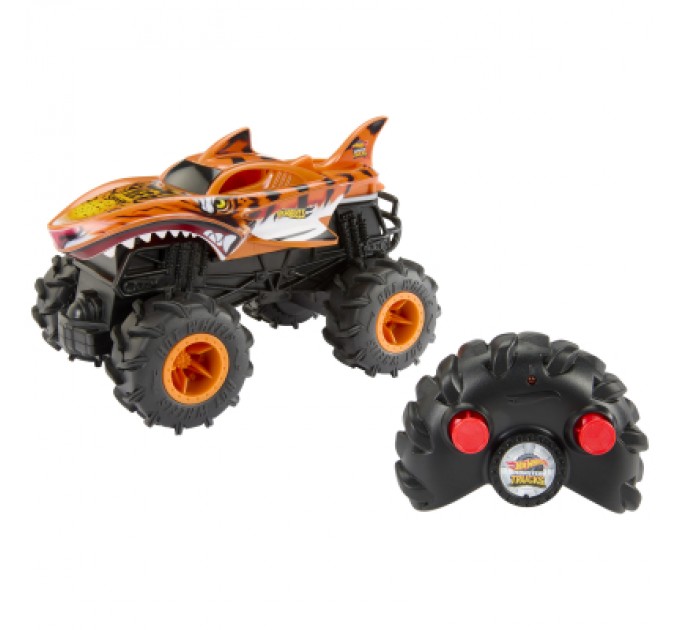 Hot Wheels Радіокерована іграшка Hot Wheels Автомодель Monster Trucks Тигроакула 1:24 (HNV03)