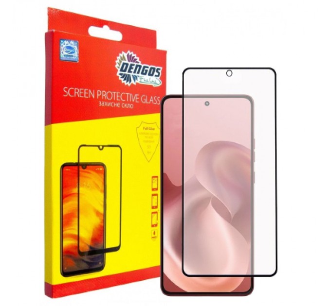 Dengos Скло захисне Dengos Full Glue Motorola G86 5G Black (TGFG-422)