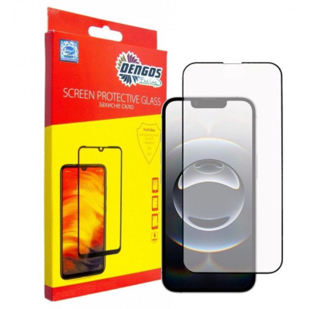 Dengos Скло захисне Dengos Full Glue iPhone 16e Black (TGFG-424)
