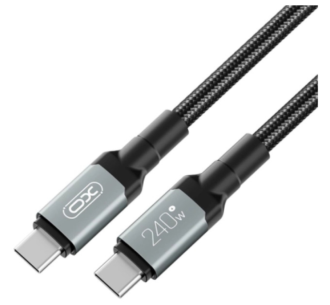 XO Дата кабель USB-C to USB-C NBQ264A-CC black XO (NB-Q264A-CC.black)