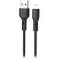 XO Дата кабель USB 2.0 AM to Lightning NB230-AI black XO (NB230-AI.black)
