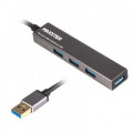 Концентратор Maxxter USB 3.0 Type-A 4 ports grey (HU3A-4P-02)