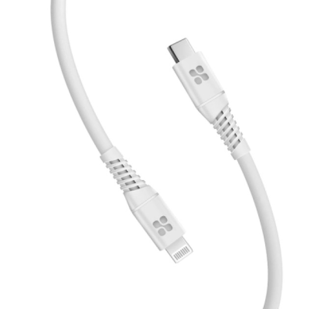 Promate Дата кабель USB-C to Lightning 1.2m 20W PD MFi POWERLINE-CI120 black Promate (powerline-ci120.white)