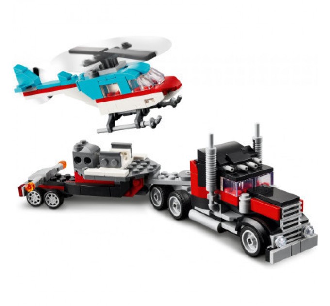 LEGO Конструктор LEGO Creator Бортова вантажівка з гелікоптером 270 деталей (31146)