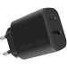 Promate Зарядний пристрій Promate biplug-2 USB-C + USB-A 17W Black (biplug-2.black)