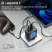 Promate Зарядний пристрій Promate powerport-45 2xUSB-C PD + USB-A QC 45W Black (powerport-45.black)