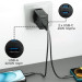 Promate Зарядний пристрій Promate powerport-45 2xUSB-C PD + USB-A QC 45W Black (powerport-45.black)