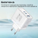 Promate Зарядний пристрій Promate powerport-45 2xUSB-C PD + USB-A QC 45W White (powerport-45.white)
