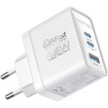 Promate Зарядний пристрій Promate powerport-45 2xUSB-C PD + USB-A QC 45W White (powerport-45.white)