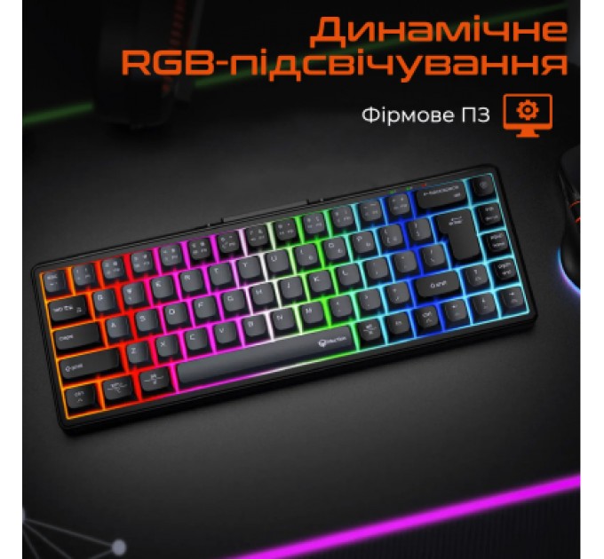 Клавіатура Meetion MK12 Bluetooth/USB Type-C Black (MT-MK12-A-RUA)