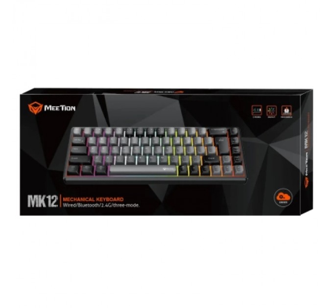 Клавіатура Meetion MK12 Bluetooth/USB Type-C Black (MT-MK12-A-RUA)