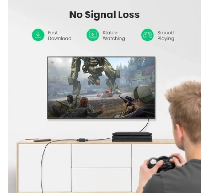 Зрощувач RJ-45 NW114 Ethernet Cable Extender Adapter Black UGREEN (20390)