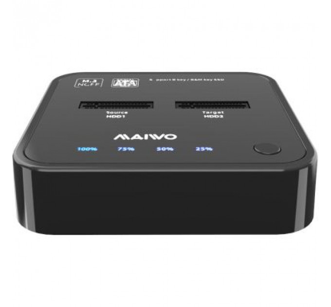 Док-станція для накопичувачів Maiwo 2*SATA M.2 SSD Key B/B+M USB 3.1 Gen1 Type-C (K3016SG1)