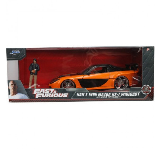 Машина Jada металева Форсаж 9 Mazda RX-7 із фігуркою Хана 1:24 (253205002)