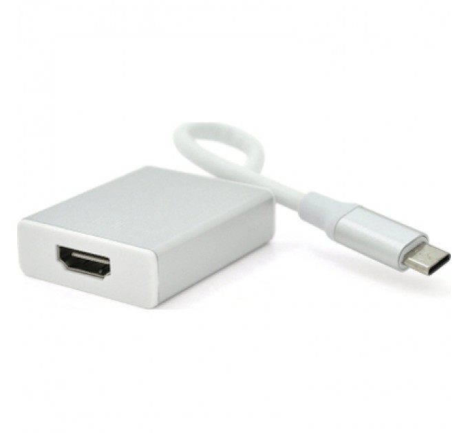 Перехідник USB-C to HDMI F 0.1m 4K silver Voltronic (YT-C-Type-C(M)/HDMI(F)S)